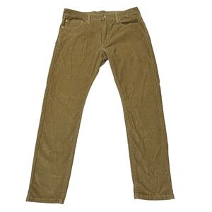 Levis 512 Corduroy Pants Mens 36x 30 Slim Straight Fit Khaki Brown Tan Heritage